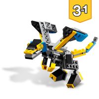 LEGO Creator 31124 3-in-1 Super-Mech Roboter, Drache Figur, Flugzeug