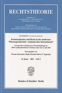 Produktbild: Kommunikation und Recht in der modernen Wissensgesellschaft &ndash; national oder international?