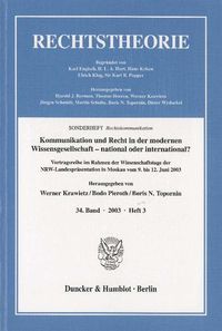 Produktbild: Kommunikation und Recht in der modernen Wissensgesellschaft &ndash; national oder international?