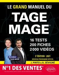 Produktbild: Le Grand Manuel du TAGE MAGE - N&deg;1 DES VENTES - 16 tests blancs + 200 fiches de cours + 2000 vid&eacute;os - &Eacute;dition 2021
