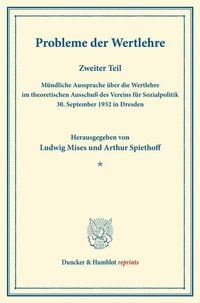 Produktbild: Probleme der Wertlehre.