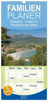 Produktbild: Familienplaner 2027 - Thassos - Insel im Thrakischen Meer mit 5 Spalten (Wandkalender, 21 x 45 cm) CALVENDO