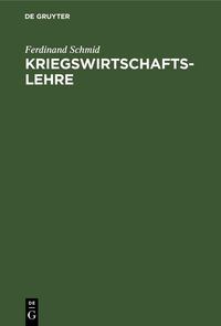 Produktbild: Kriegswirtschaftslehre