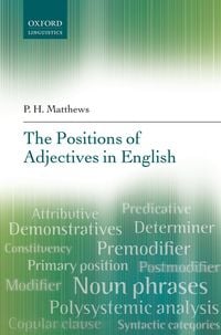 Produktbild: The Positions of Adjectives in English