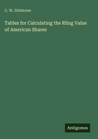 Produktbild: Tables for Calculating the Rling Value of American Shares