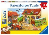 Produktbild: Puzzle Ravensburger Flei&szlig;ig auf dem Bauernhof 2 X 12 Teile