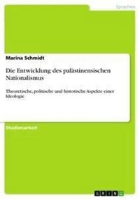 Produktbild: Die Entwicklung des pal&auml;stinensischen Nationalismus