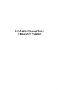 Produktbild: Republicanisme patriotisme et revolution francaise