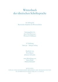 Produktbild: W&ouml;rterbuch der tibetischen Schriftsprache 37. Lieferung