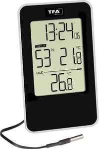 Produktbild: TFA Dostmann Thermo-/Hygrometer Schwarz 30.5048.01