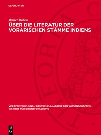 Produktbild: &Uuml;ber die Literatur der vorarischen St&auml;mme Indiens