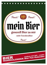 Produktbild: BIER Wandkalender -Trinken mit Stil (Tischkalender 2026 DIN A5 hoch), CALVENDO Monatskalender
