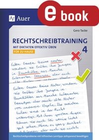 Produktbild: Rechtschreibtraining Mit Diktaten effektiv &uuml;ben 4