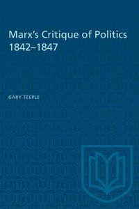 Produktbild: Marx's Critique of Politics 1842-1847