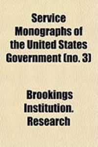 Produktbild: Service Monographs of the United States Government (No. 3)