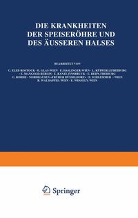 Produktbild: Die Krankheiten der Speiser&ouml;hre und des &Auml;usseren Halses