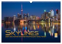 Produktbild: Skylines der sch&ouml;nsten Metropolen weltweit (Wandkalender 2026 DIN A3 quer), CALVENDO Monatskalender