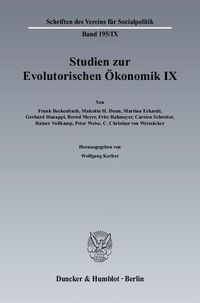 Produktbild: Studien zur Evolutorischen &Ouml;konomik IX.