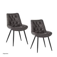 Produktbild: HTI-Living Esszimmerstuhl Antikanthrazit 2er Set Loryn Esszimmerstuhl Antikanthrazit 2er Set Loryn