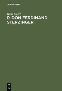 Produktbild: P. Don Ferdinand Sterzinger
