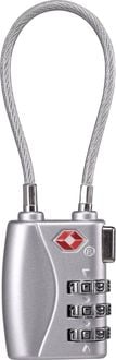 Produktbild: Sygonix SY-5044450 Kabelschloss 33mm TSA Silber Zahlenschloss