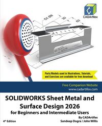 Produktbild: SOLIDWORKS Sheet Metal and Surface Design 2026 for Beginners and Intermediate Users