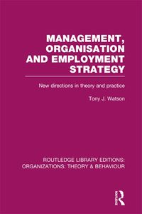 Produktbild: Management Organization and Employment Strategy (RLE: Organizations)