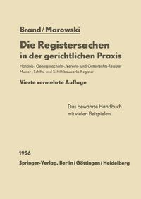 Produktbild: Die Registersachen in der gerichtlichen Praxis