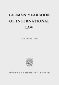 Produktbild: German Yearbook of International Law - Jahrbuch f&uuml;r Internationales Recht.