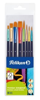 Produktbild: Pelikan Pinsel Premium, 8er Synthetikpinseln