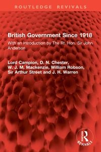 Produktbild: British Government Since 1918