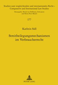 Produktbild: Streitbeilegungsmechanismen im Verbraucherrecht