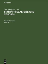 Produktbild: Fr&uuml;hmittelalterliche Studien. Band 33