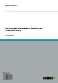 Produktbild: Die deutschen Geheimdienste - &Uuml;berblick und Problemer&ouml;rterung