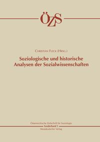 Produktbild: Soziologische und historische Analysen der Sozialwissenschaften