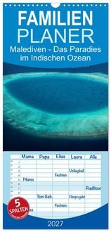Produktbild: Familienplaner 2027 - Malediven &ndash; Das Paradies im Indischen Ozean III mit 5 Spalten (Wandkalender, 21 x 45 cm) CALVENDO