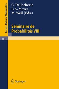 Produktbild: S&eacute;minaire de Probabilit&eacute;s VIII
