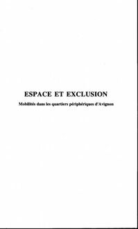 Produktbild: Espace et exclusion