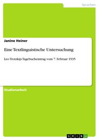 Produktbild: Eine Textlinguistische Untersuchung