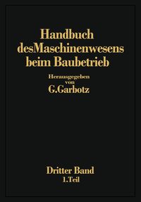 Produktbild: Handbuch des Maschinenwesens beim Baubetrieb