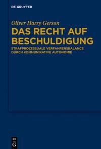 Produktbild: Das Recht auf Beschuldigung