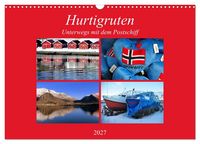Produktbild: Hurtigruten - Unterwegs mit dem Postschiff (Wandkalender 2027 DIN A3 quer), CALVENDO Monatskalender