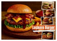 Produktbild: Leckere Burger (Wandkalender 2026 DIN A2 quer), CALVENDO Monatskalender