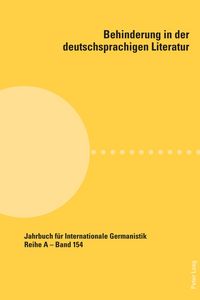 Produktbild: Behinderung in der deutschsprachigen Literatur