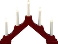Produktbild: Konstsmide 2133-510 Holzleuchter Wei&szlig; LED Rot
