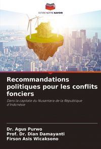 Produktbild: Recommandations politiques pour les conflits fonciers