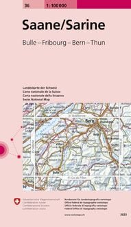 Produktbild: Swisstopo 1 : 100 000 Saane/Sarine
