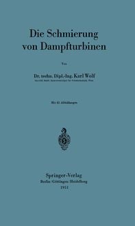 Produktbild: Die Schmierung von Dampfturbinen