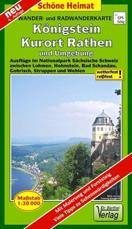 Bild vom Artikel Radwander- und Wanderkarte Königstein, Kurort Rathen und Umgebung 1 : 20 000 vom Autor Verlag Barthel