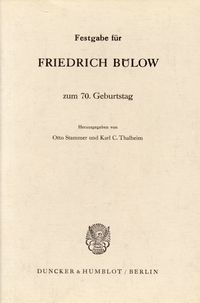 Produktbild: Festgabe f&uuml;r Friedrich B&uuml;low zum 70. Geburtstag.